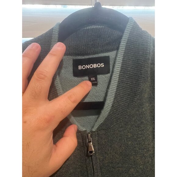 Bonobos Refined Full-Zip Sweater NWOT - Size XXL - Picture 3 of 6